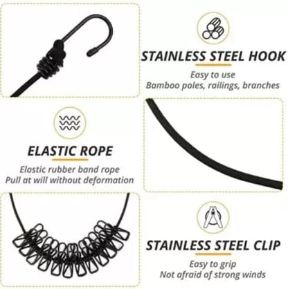 Cloth Drying Rope with Hooks - ANOKHI DOKAN