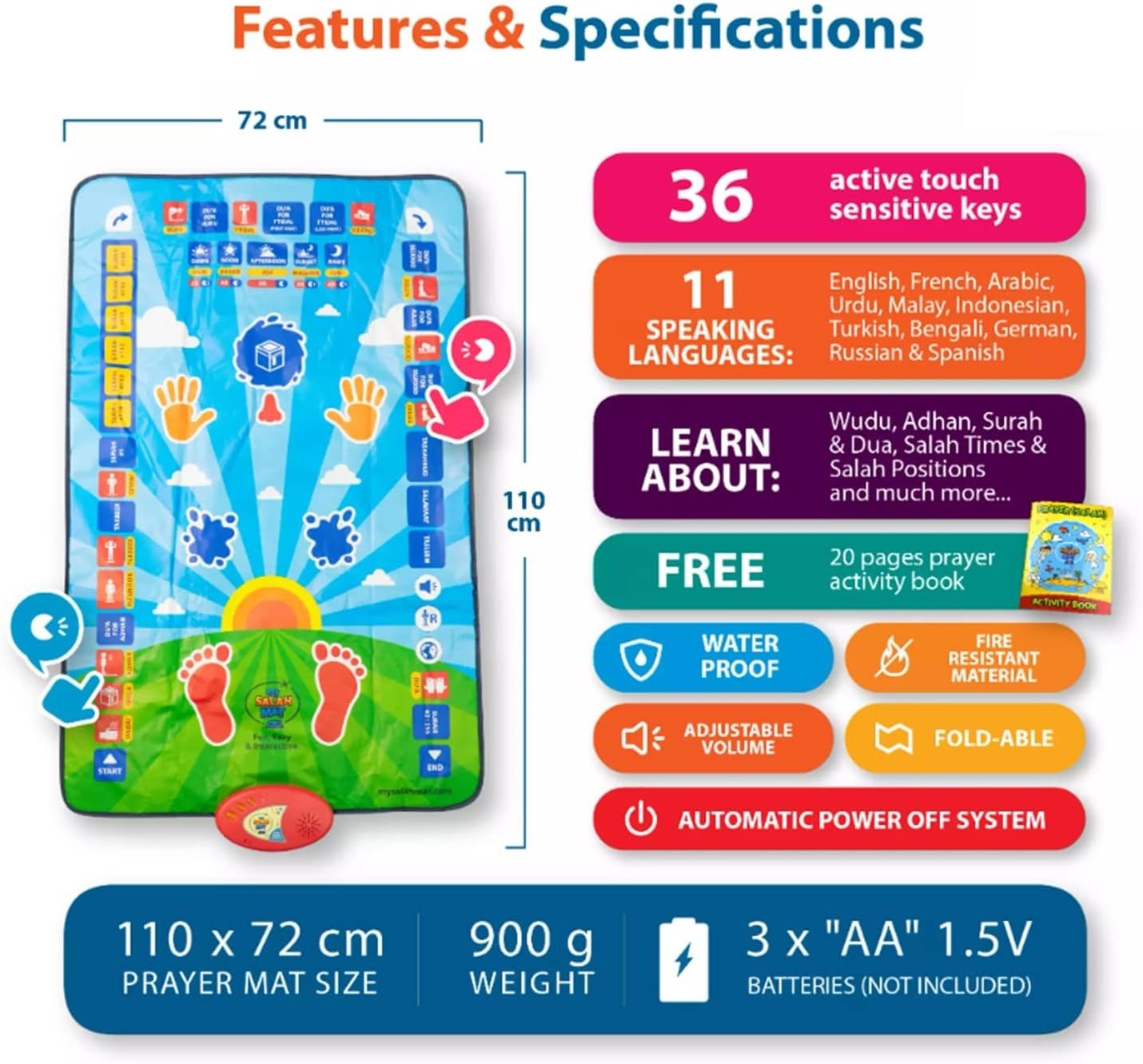 Educational Smart Prayer Mat for Kids - ANOKHI DOKAN