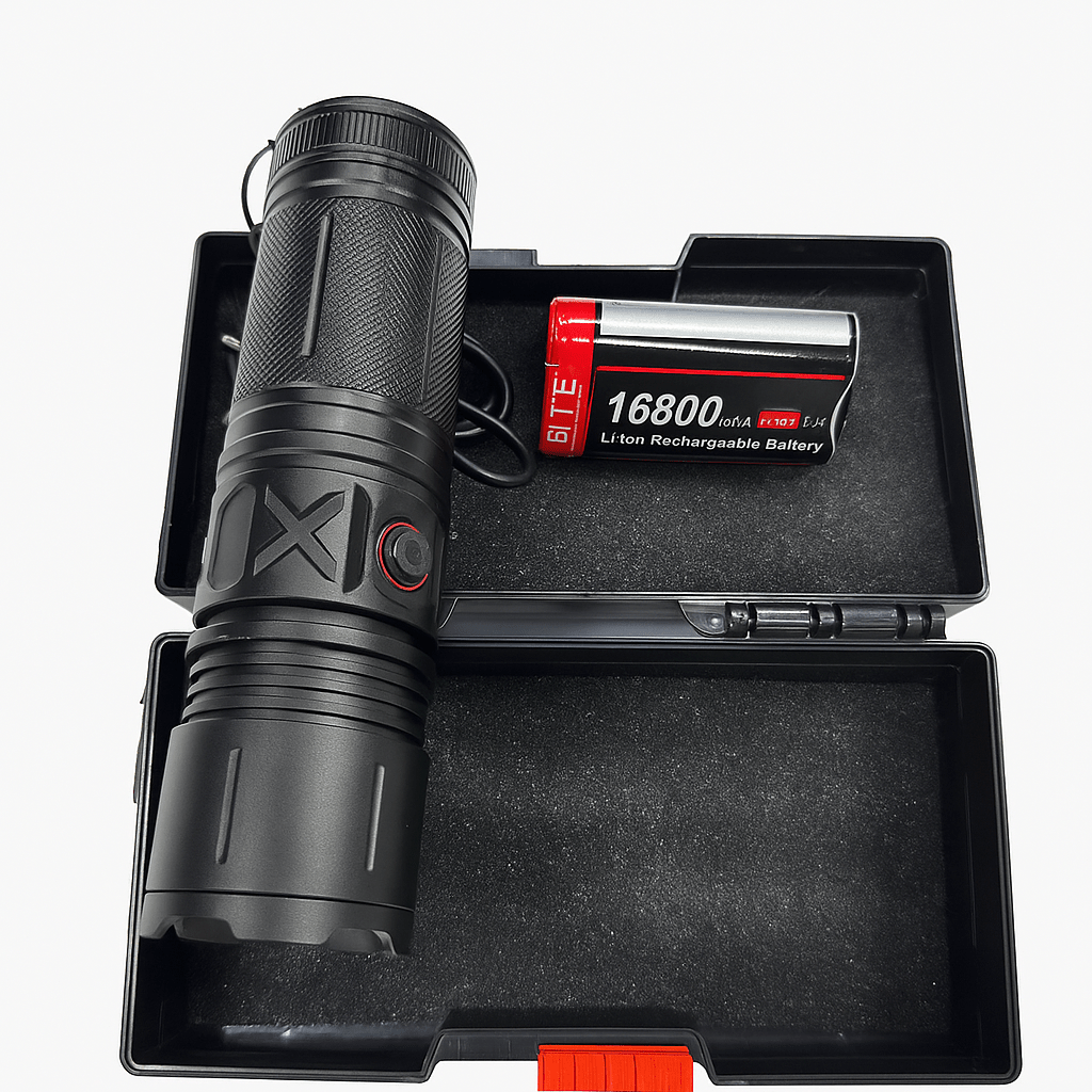 High-Power Rechargeable LED Flashlight Kit - ANOKHI DOKAN