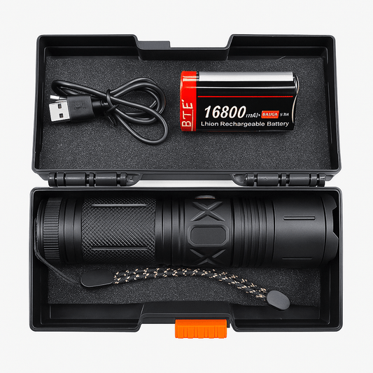 High-Power Rechargeable LED Flashlight Kit - ANOKHI DOKAN