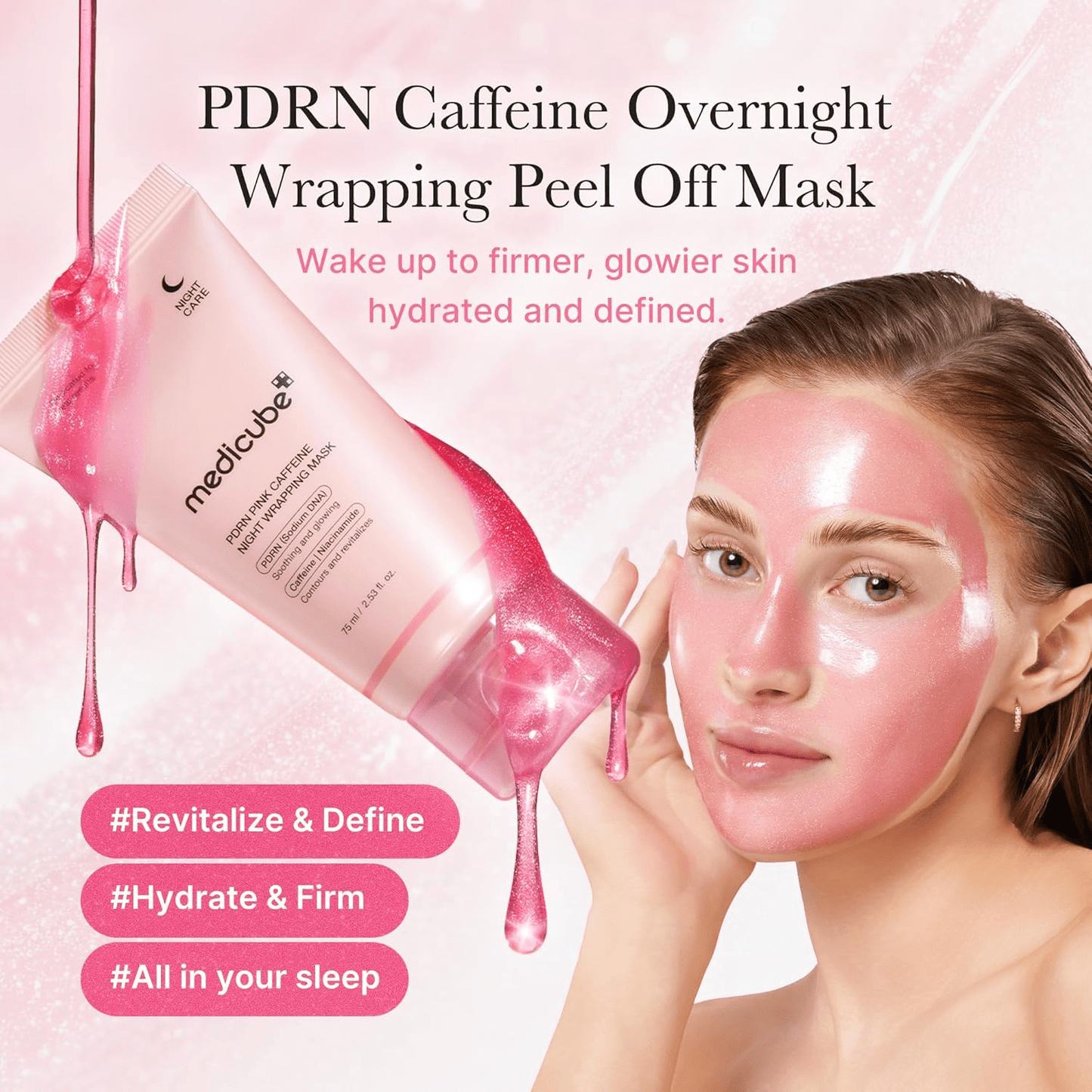 Medicube Wrapping Mask PDRN Caffeine Overnight Peel Off Facial Mask - ANOKHI DOKAN