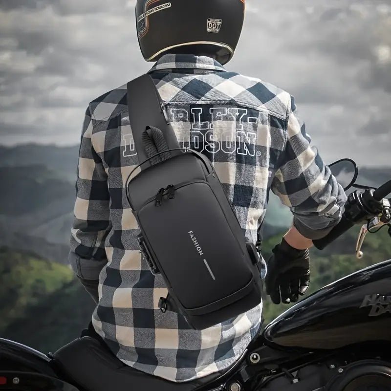 Men Sling Bag With Password Lock - ANOKHI DOKAN