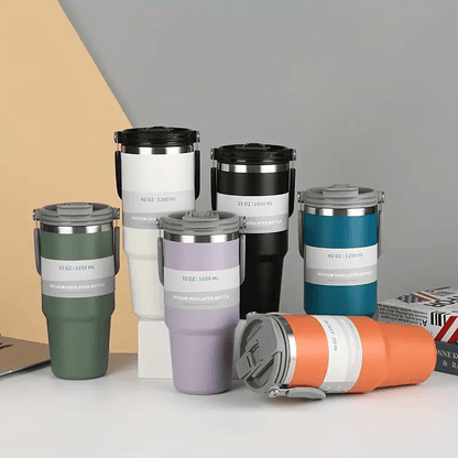 Tyeso Coffee Cup Thermos Bottle Stainless Steel Double-layer Insulation Cold And Hot Travel Mug Vacuum Flask Car Water Bottle - ANOKHI DOKAN